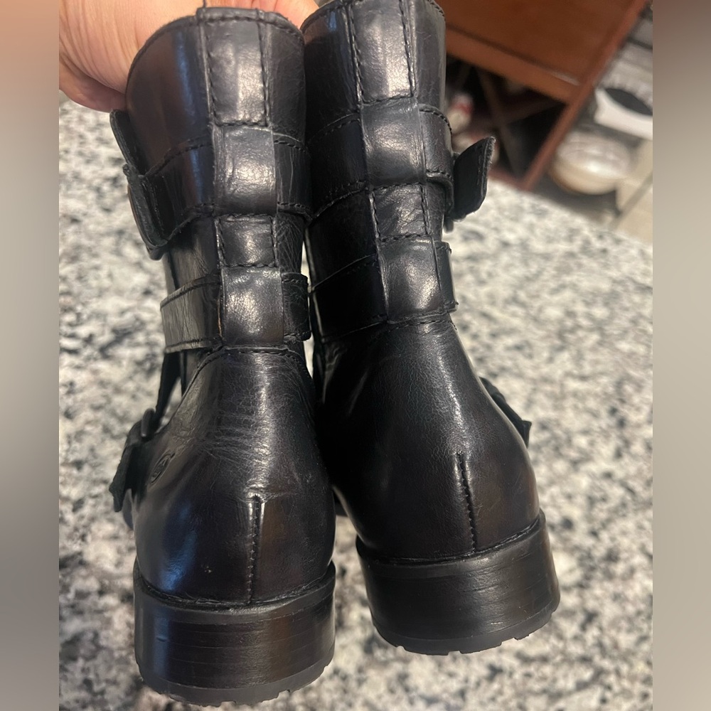 Born Mcmillan Ankle Boots Bootie Women's 9.5 M  Black Leather Strappy - Picture 5 of 8